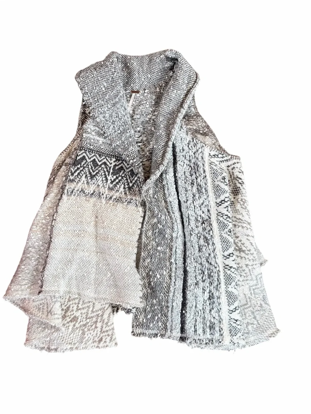 FREE PEOPLE FAIR ISLE PONCHO VEST